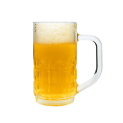 glass of beer isolated on white