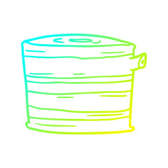 cold gradient line drawing cartoon tree stump