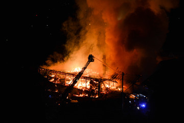 Feuerwehrmann Einsatz Leiter