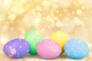 Easter eggs isolated on white