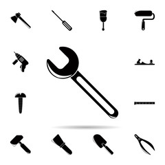 Wrench icon. Universal set of construction tools for website design and development, app development