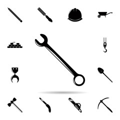 Wrench icon. Universal set of construction tools for website design and development, app development