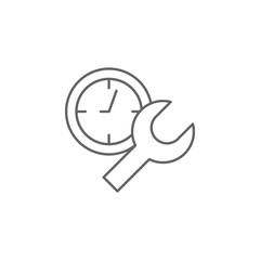 Time, tool, time management icon. Element of time management icon. Thin line icon for website design and development, app development