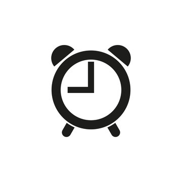 Icon of alarm clock . Simple vector image