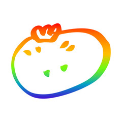 rainbow gradient line drawing cartoon citrus orange