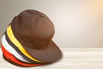 Baseball Caps objects on background