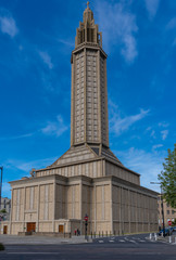 Le Havre, France - 05 30 2019: St. Joseph Catholic Church