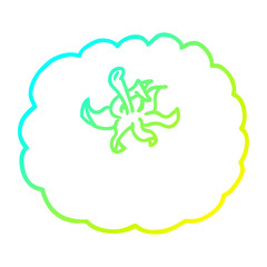 cold gradient line drawing cartoon tomato