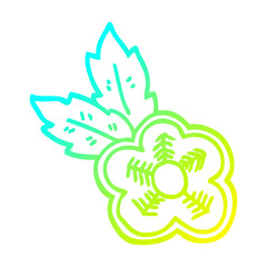 cold gradient line drawing cartoon rose tattoo symbol