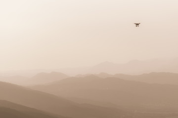 Flying object on mars type of environment