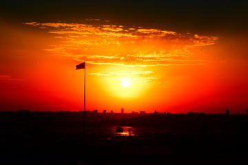 Sunset in Istanbul-Bosphorus
