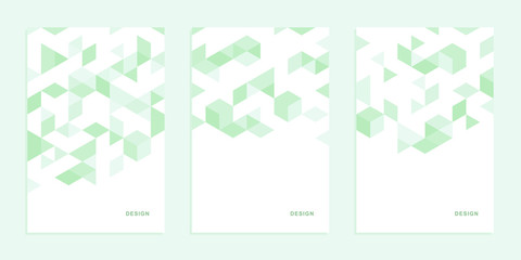 Abstract geometric technological banner. Corporate identity flyer. Vector set background.