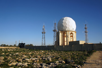 Dingli Aviation Radar building on Dingli Cliffs, Malta