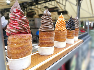 Traditional czech bakery baked on the street