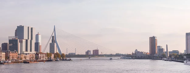 Papier Peint photo Pont Érasme Rotterdam, Netherlands