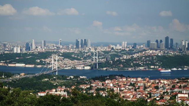 turkey istanbul bosphorus bridge time lapse