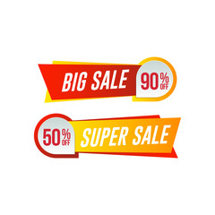 Sale banner template design, Big Sale, Super Sale