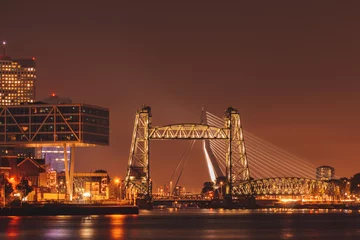 Papier Peint photo Pont Érasme Rotterdam, Pays-Bas