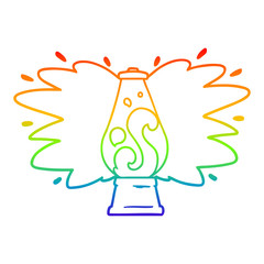 rainbow gradient line drawing cartoon retro lava lamp