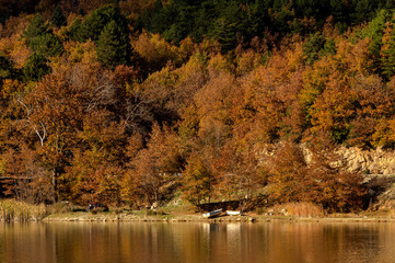 The lake Doxa (Greece, region Corinthia, Peloponnese)