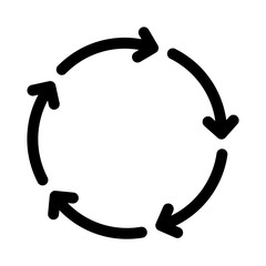 cycle, recycle, refresh - minimal line web icon. simple vector illustration. concept for infographic, website or app.