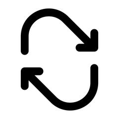 cycle, recycle, refresh - minimal line web icon. simple vector illustration. concept for infographic, website or app.