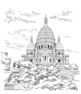 Vector hand drawing Paris 9