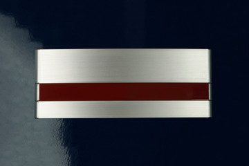 Objects made of aluminum, brass and similar materials for writing names, titles, numbers, sections.