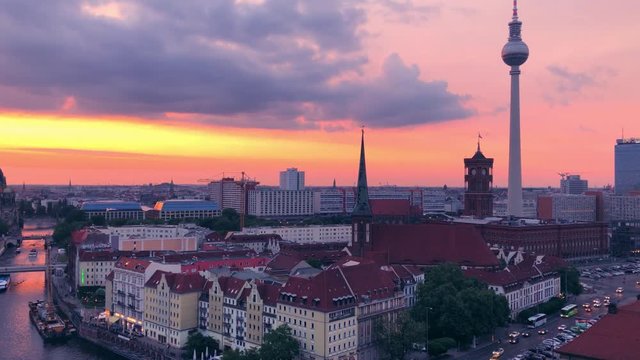 berlin mitte in the sunrise