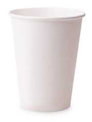 White empty paper coffee cup
