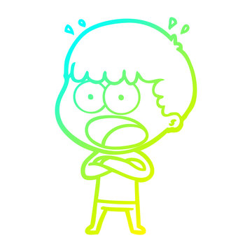 recommend clip art: cold gradient line drawing cartoon shocked man