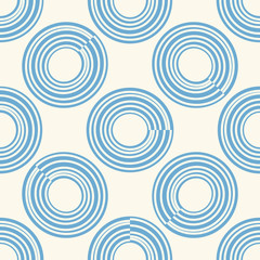Abstract seamless pattern of circles. Vector illustration. 