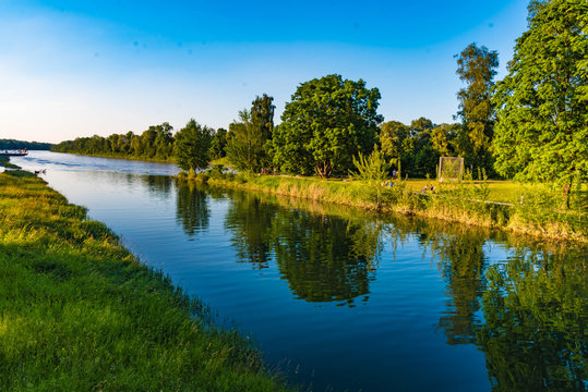 Mangfallkanal am Innspitz in Rosenheim