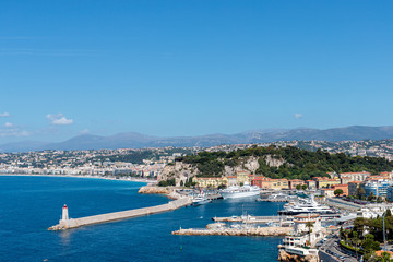 Fototapeta na wymiar view of port of Nice
