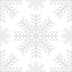 Winter background. Abstract snowflake seamless pattern. Vector illustration.