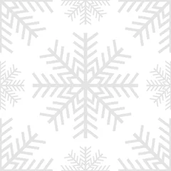 Gordijnen Winterse achtergrond. Abstract sneeuwvlok naadloos patroon. Vector illustratie. © _aine_