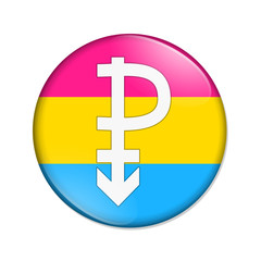 Pansexual striped flag badge button striped flag badge button