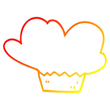 recommend clip art: warm gradient line drawing cartoon cupcake