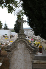 Obraz premium detail of tomb in cemetary
