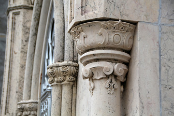 detail of crypt in cemetary