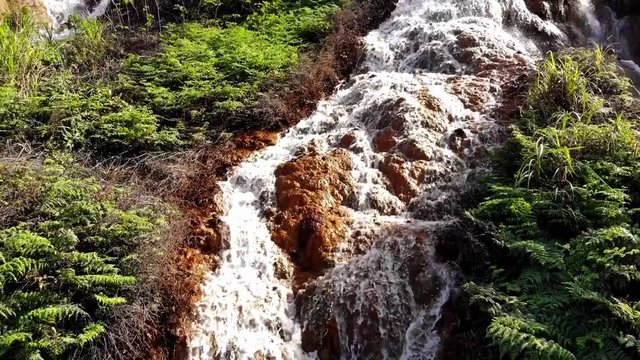 Amazing Aerial View of Datala Waterfall in Dalat, Lam Dong, Vietnam