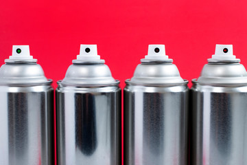 silver spray cans