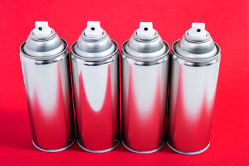 silver spray cans