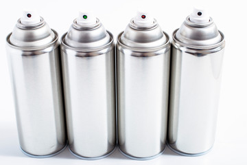 silver spray cans