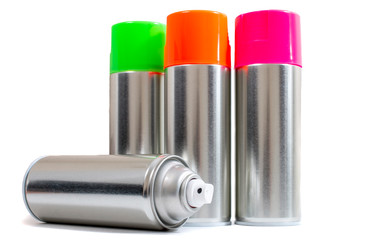 silver spray cans