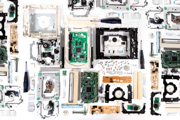 Disassembled dvd-rom drive