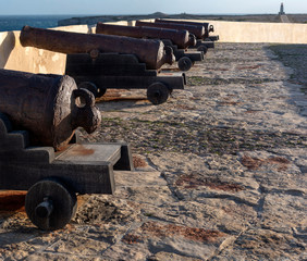 Fototapeta na wymiar old rusty cannon