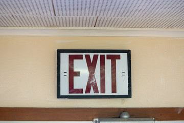 old exit sign