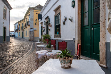 historical street in Faro city