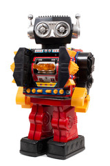 Vintage tin robot toy
